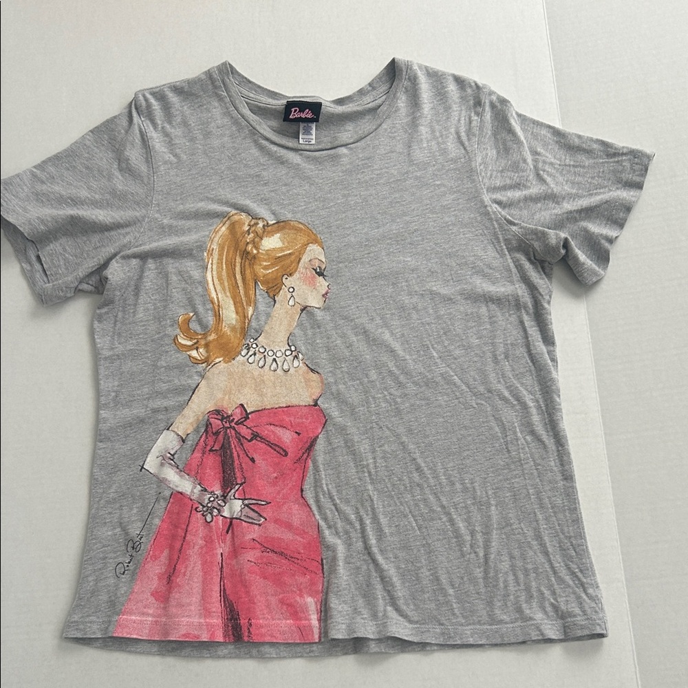 Barbie Gray and Pink Short Sleeve Tee